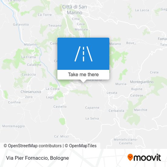 Via Pier Fornaccio map