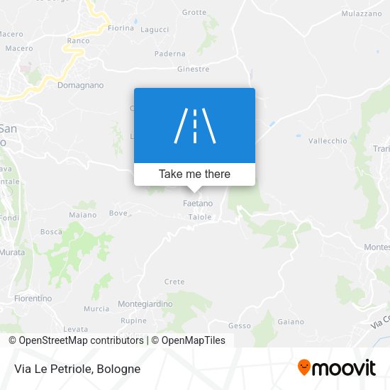 Via Le Petriole map