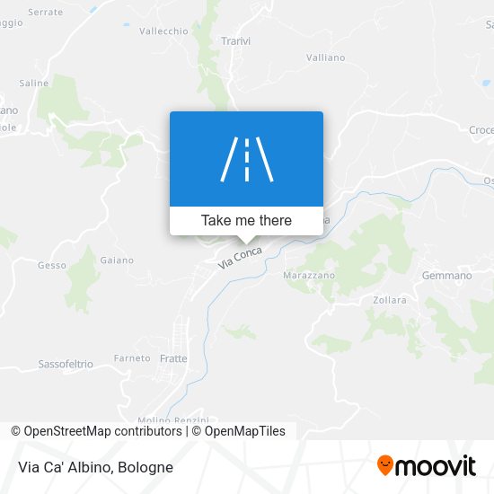 Via Ca' Albino map