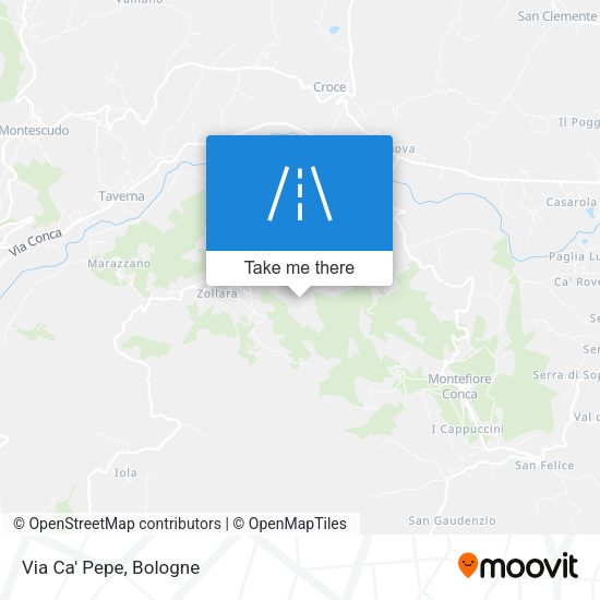Via Ca' Pepe map