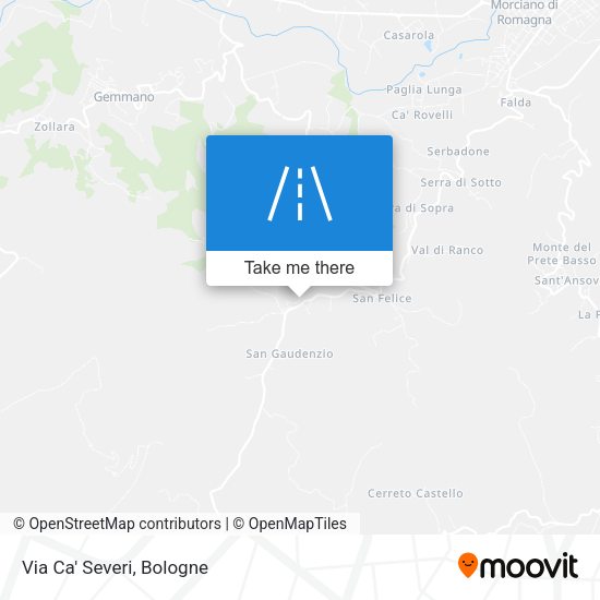 Via Ca' Severi map