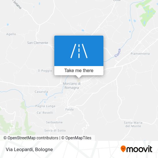 Via Leopardi map