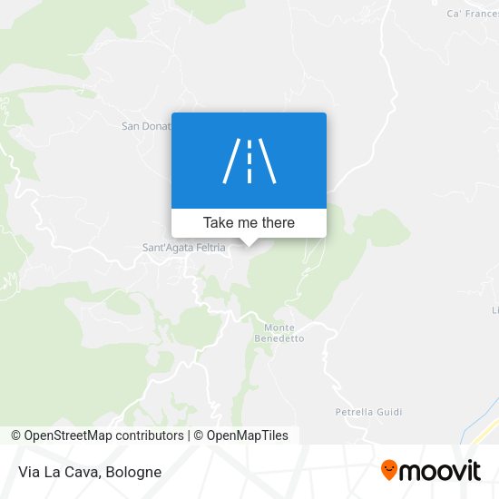 Via La Cava map