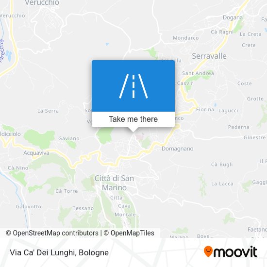 Via Ca' Dei Lunghi map