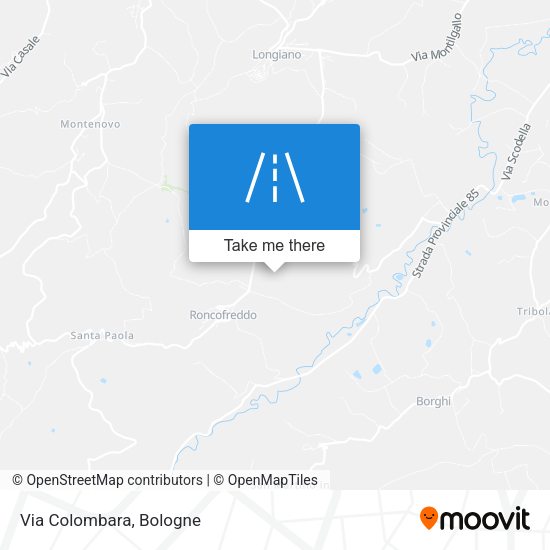 Via Colombara map