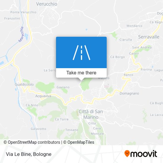 Via Le Bine map