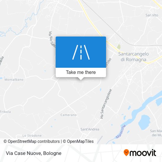 Via Case Nuove map