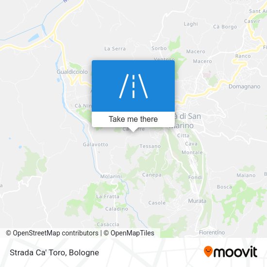 Strada Ca' Toro map