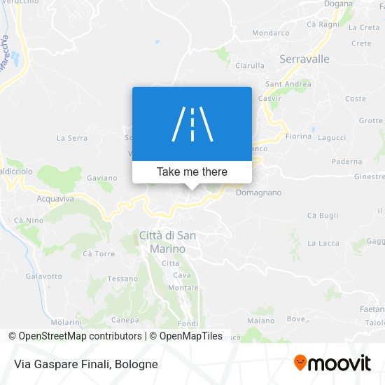 Via Gaspare Finali map