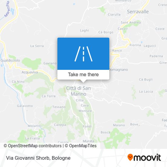 Via Giovanni Shorb map