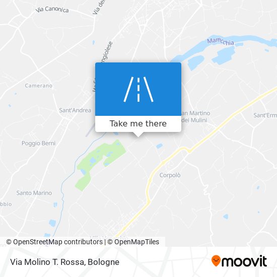 Via Molino T. Rossa map