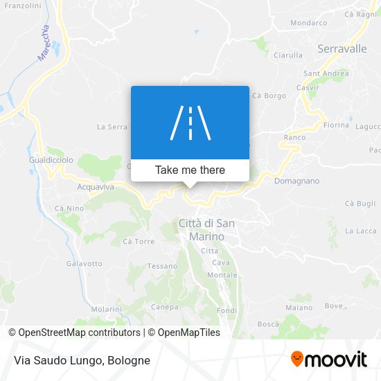 Via Saudo Lungo map