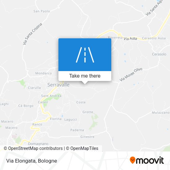 Via Elongata map