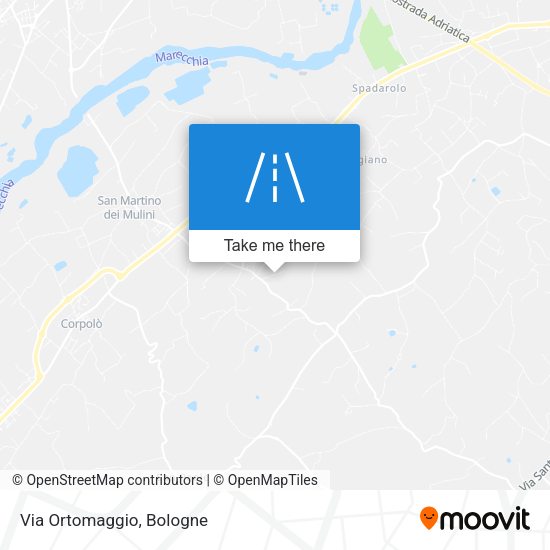 Via Ortomaggio map
