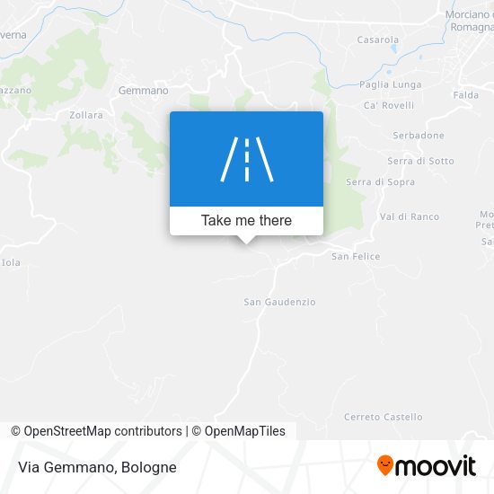 Via Gemmano map