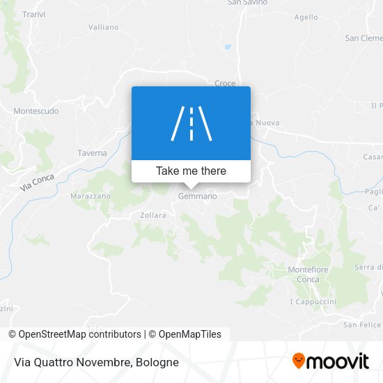 Via Quattro Novembre map