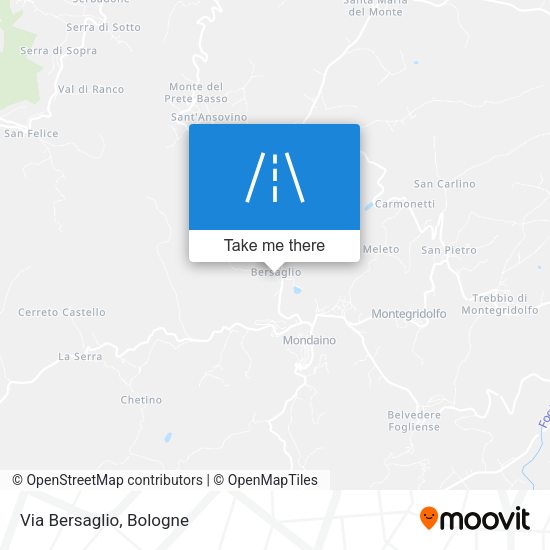Via Bersaglio map