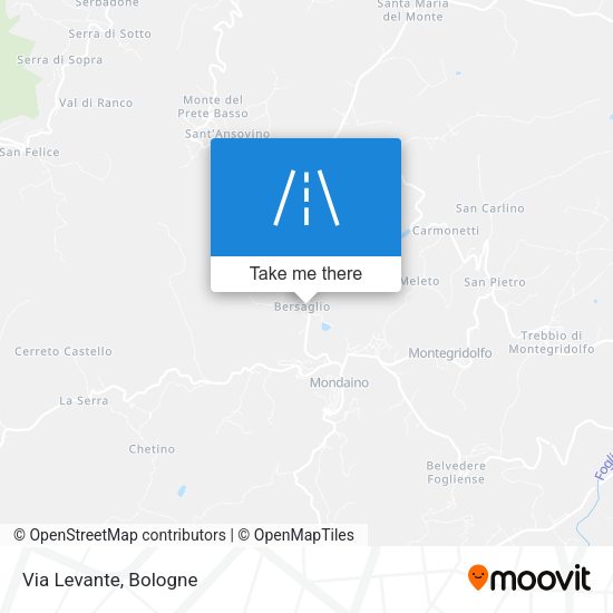 Via Levante map