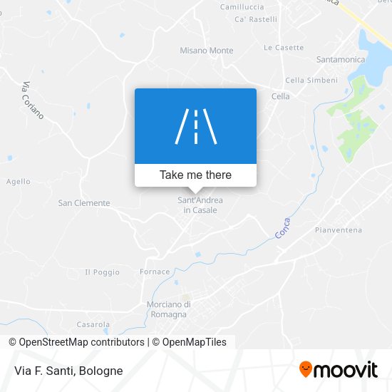 Via F. Santi map