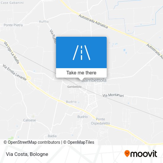 Via Costa map