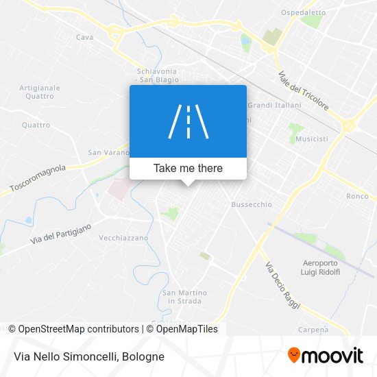Via Nello Simoncelli map