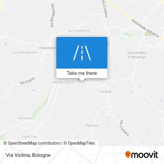 Via Violina map