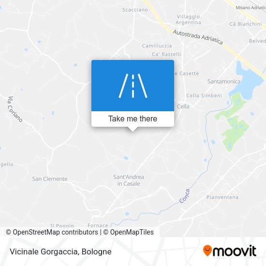 Vicinale Gorgaccia map