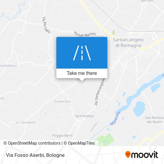 Via Fosso Aserbi map