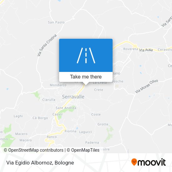 Via Egidio Albornoz map