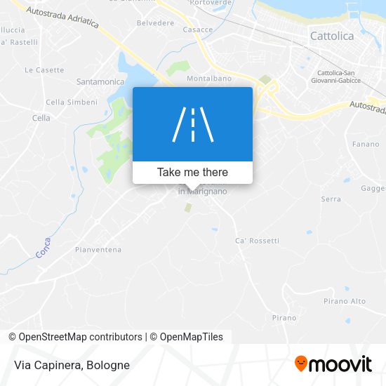 Via Capinera map