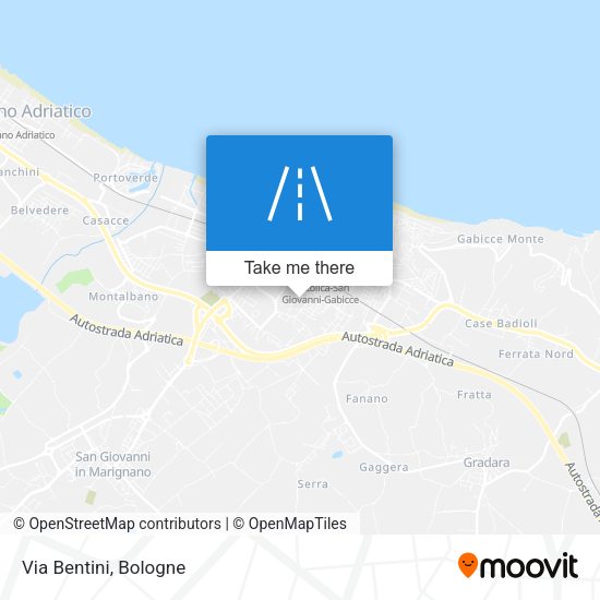 Via Bentini map