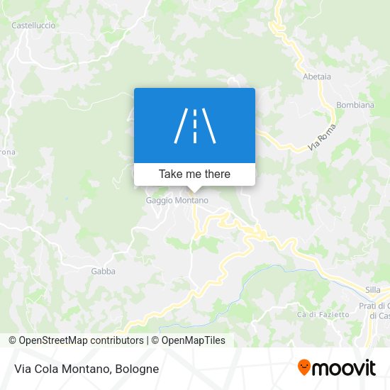 Via Cola Montano map