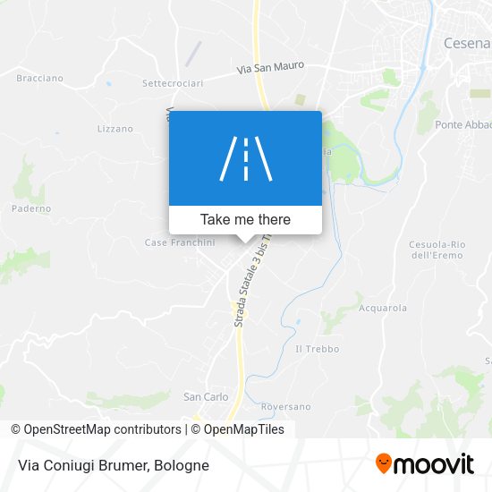 Via Coniugi Brumer map
