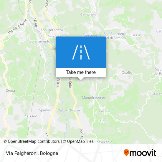 Via Falgheroni map