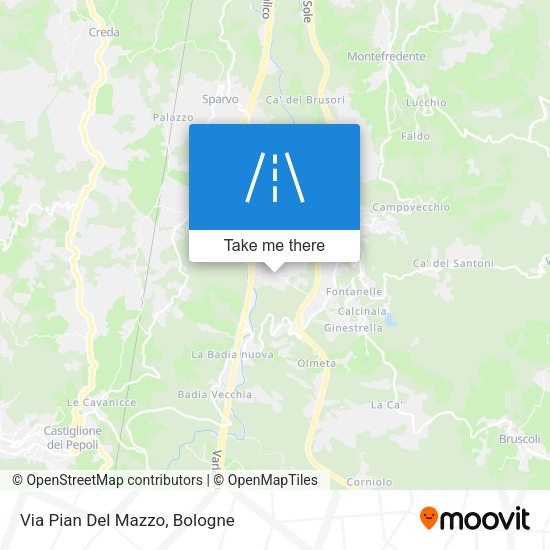 Via Pian Del Mazzo map