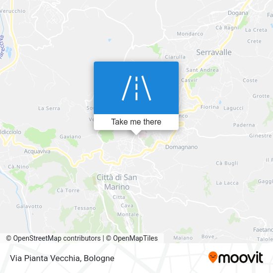 Via Pianta Vecchia map