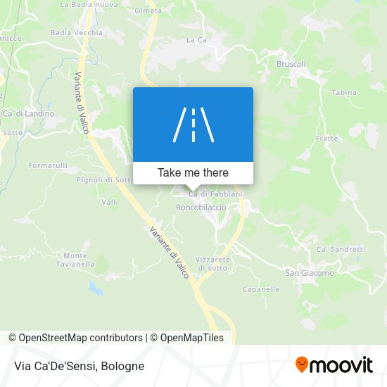 Via Ca'De'Sensi map