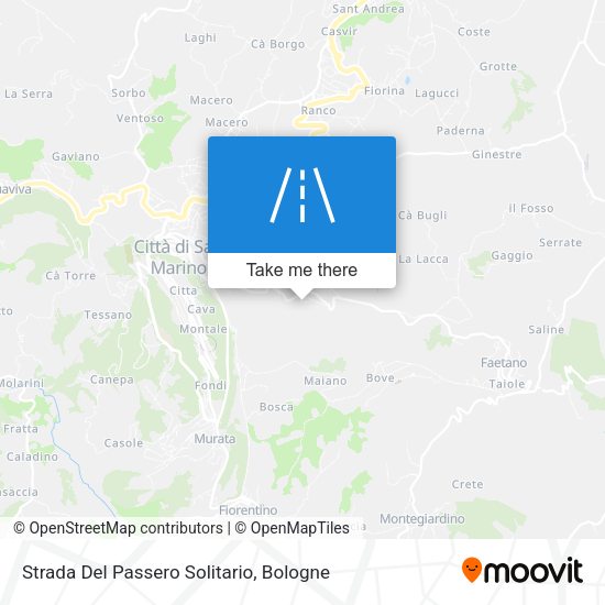 Strada Del Passero Solitario map