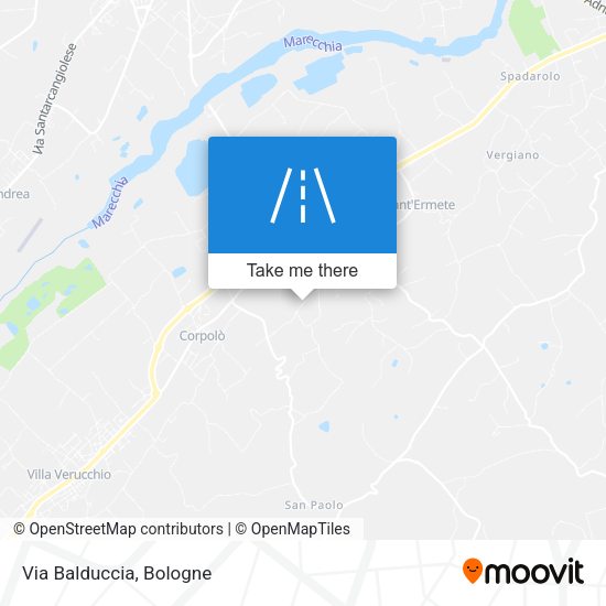Via Balduccia map