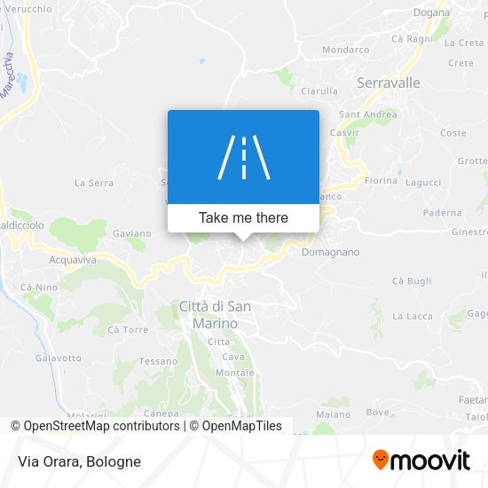 Via Orara map