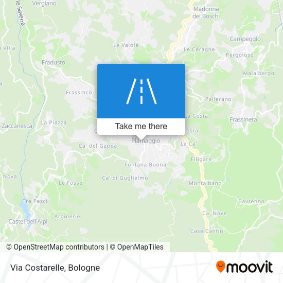Via Costarelle map