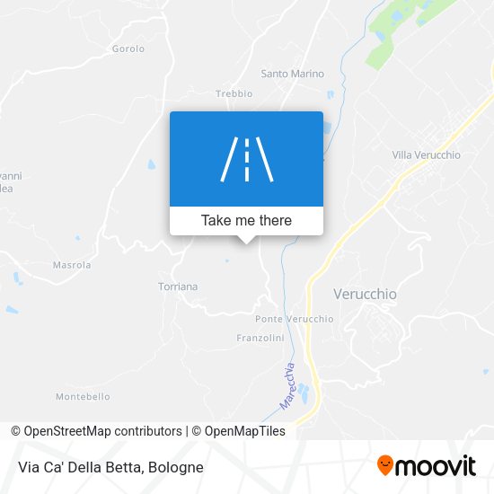 Via Ca' Della Betta map
