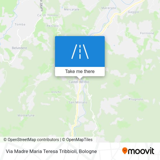 Via Madre Maria Teresa Tribbioli map