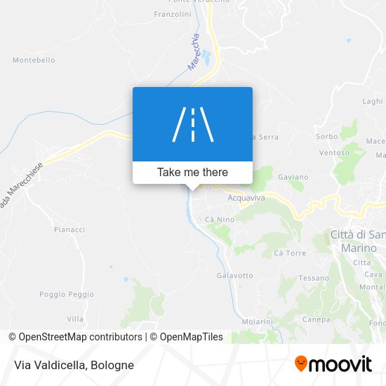 Via Valdicella map