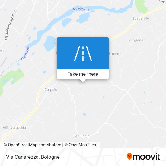 Via Canarezza map
