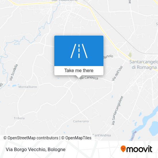 Via Borgo Vecchio map
