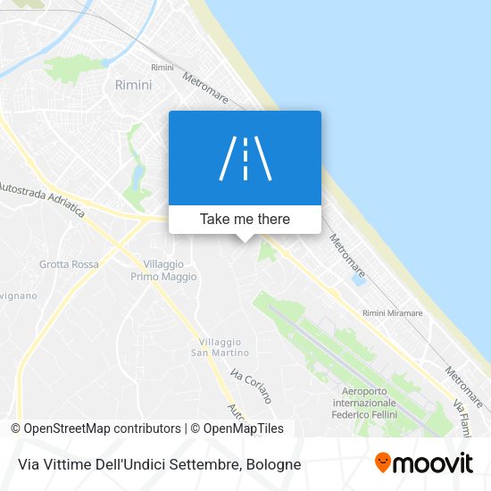 Via Vittime Dell'Undici Settembre map