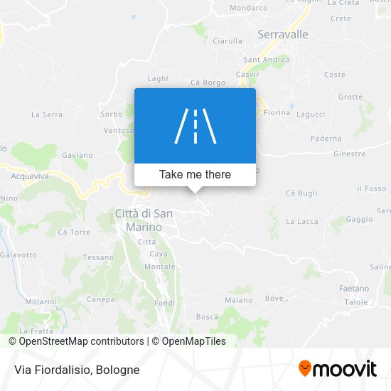 Via Fiordalisio map
