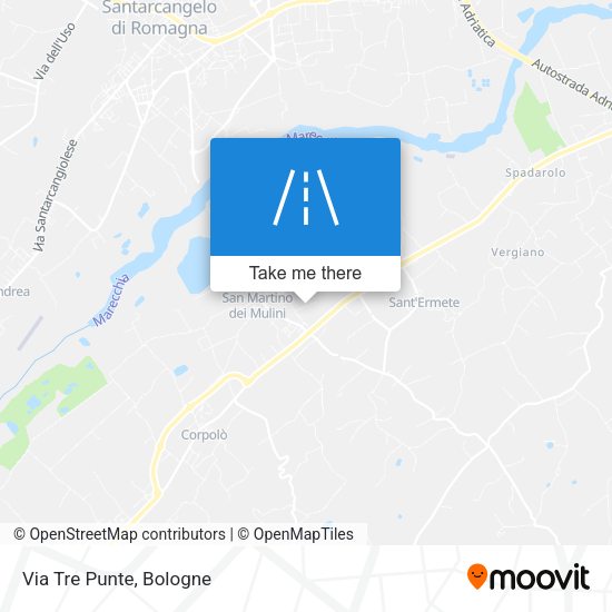 Via Tre Punte map