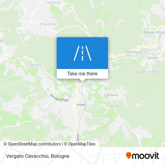 Vergato Cavacchio map